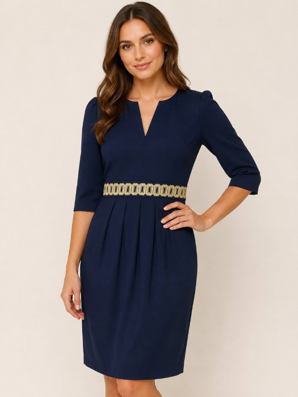 Madderson London Navy Blue Sheath Dress Size 12